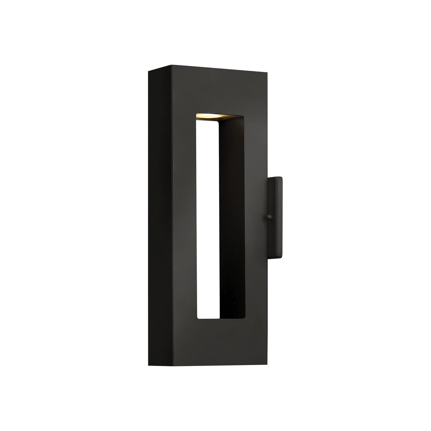 Atlantis Narrow Outdoor Wall Light in Satin Black (16-Inch).