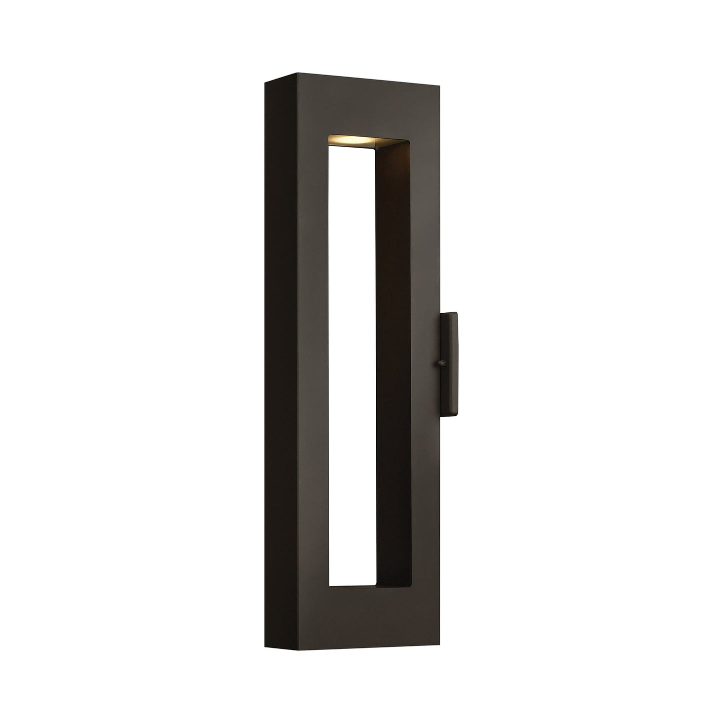 Atlantis Narrow Outdoor Wall Light in Satin Black (24-Inch).