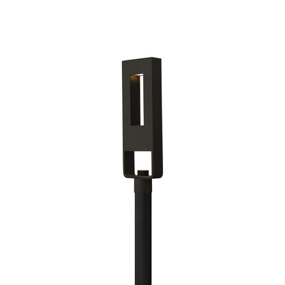 Atlantis Outdoor Post Light in Satin Black.