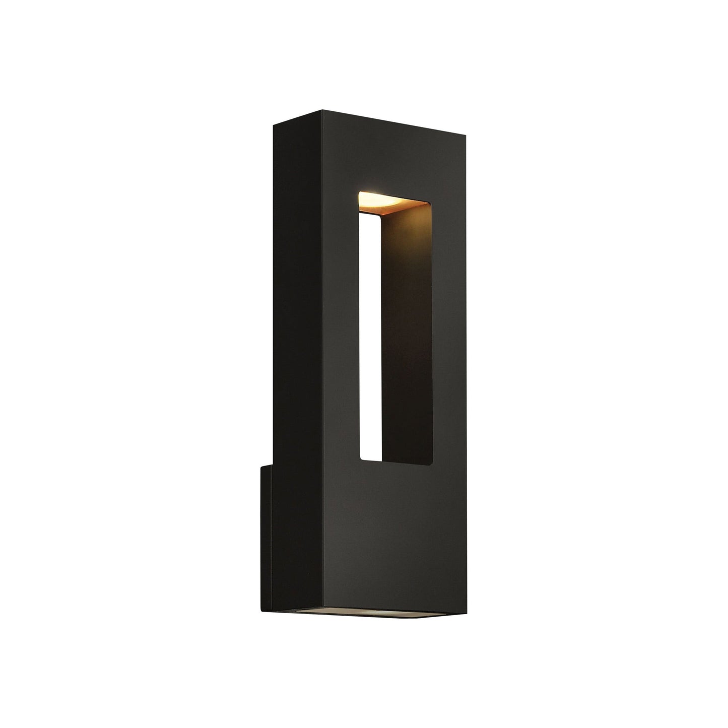Atlantis Outdoor Wall Light in Satin Black (16-Inch).