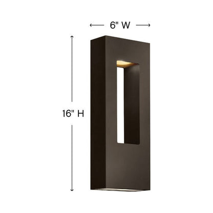 Atlantis Outdoor Wall Light - line drawing.
