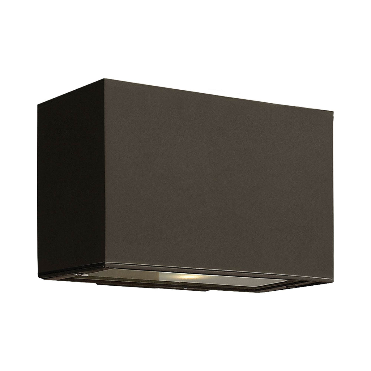 Atlantis Rectangular Outdoor Up / Down Wall Light in Bronze.