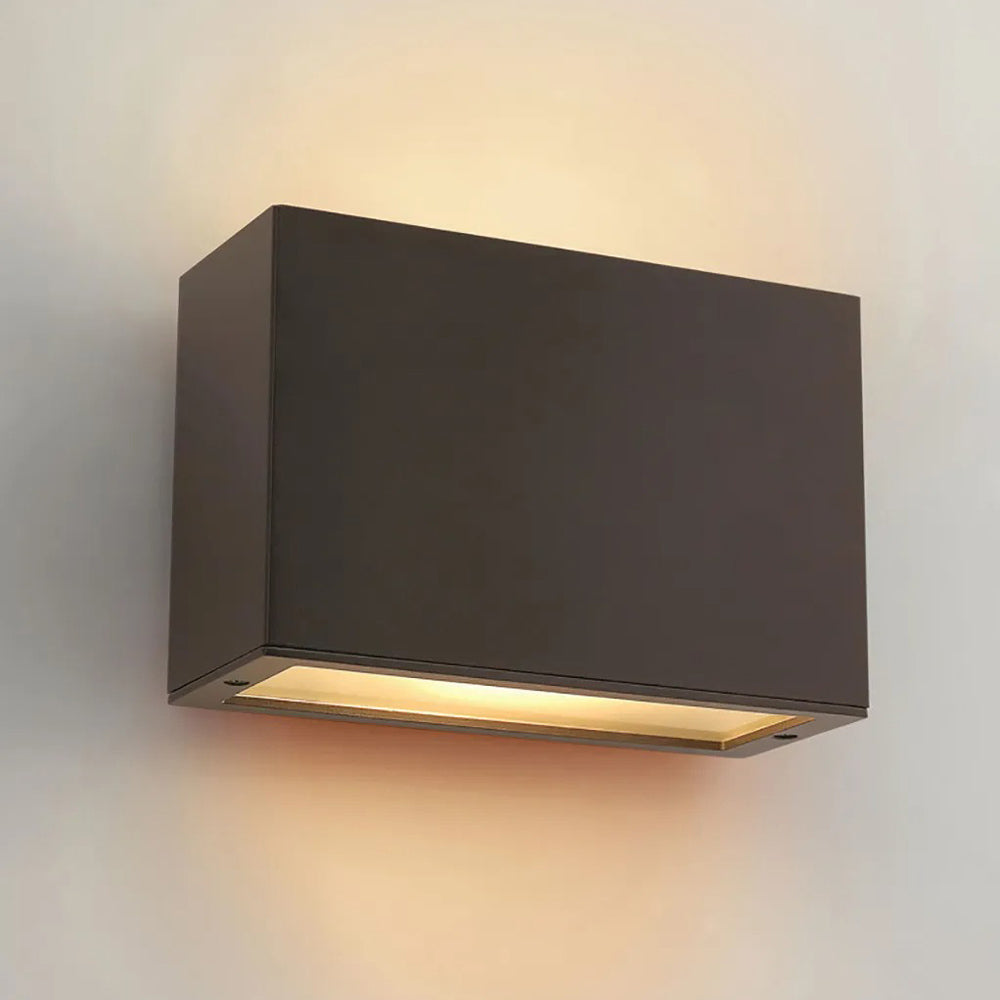 Atlantis Rectangular Outdoor Up / Down Wall Light in Detail.