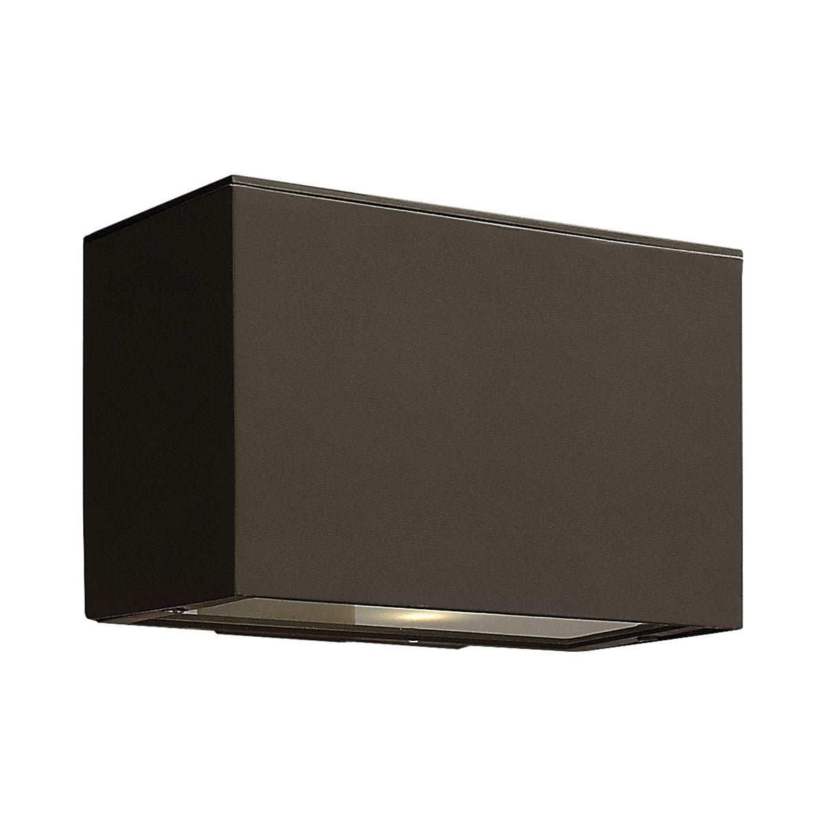 Atlantis Rectangular Outdoor Wall Down Light in Bronze.