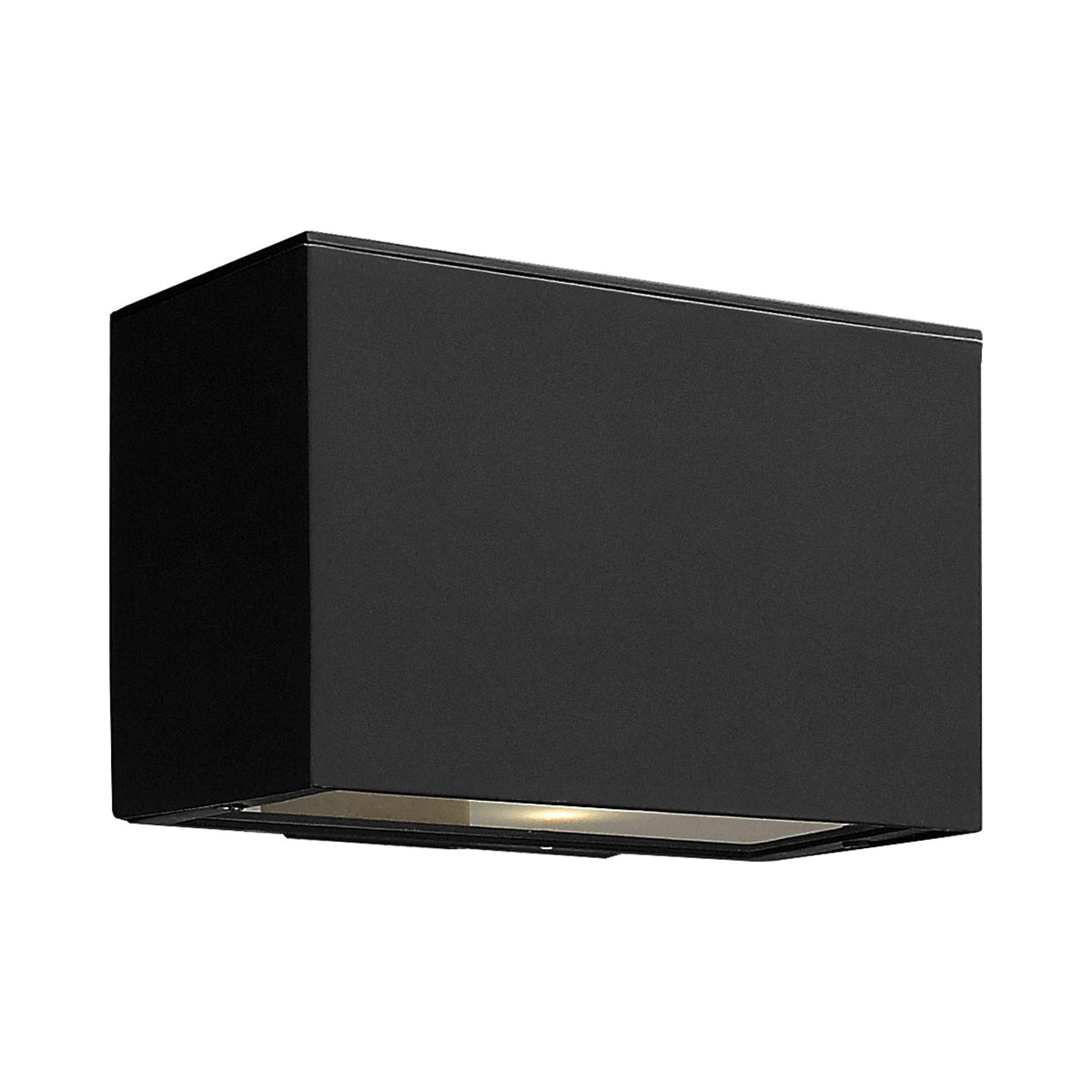 Atlantis Rectangular Outdoor Wall Down Light in Satin Black.