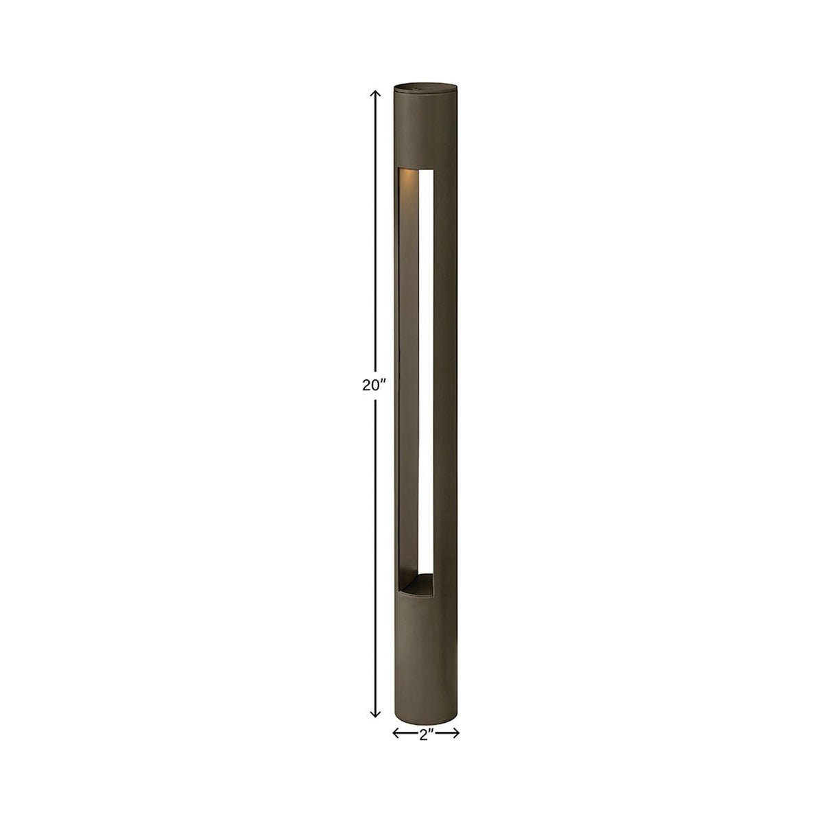 Atlantis Round Bollard - line drawing.