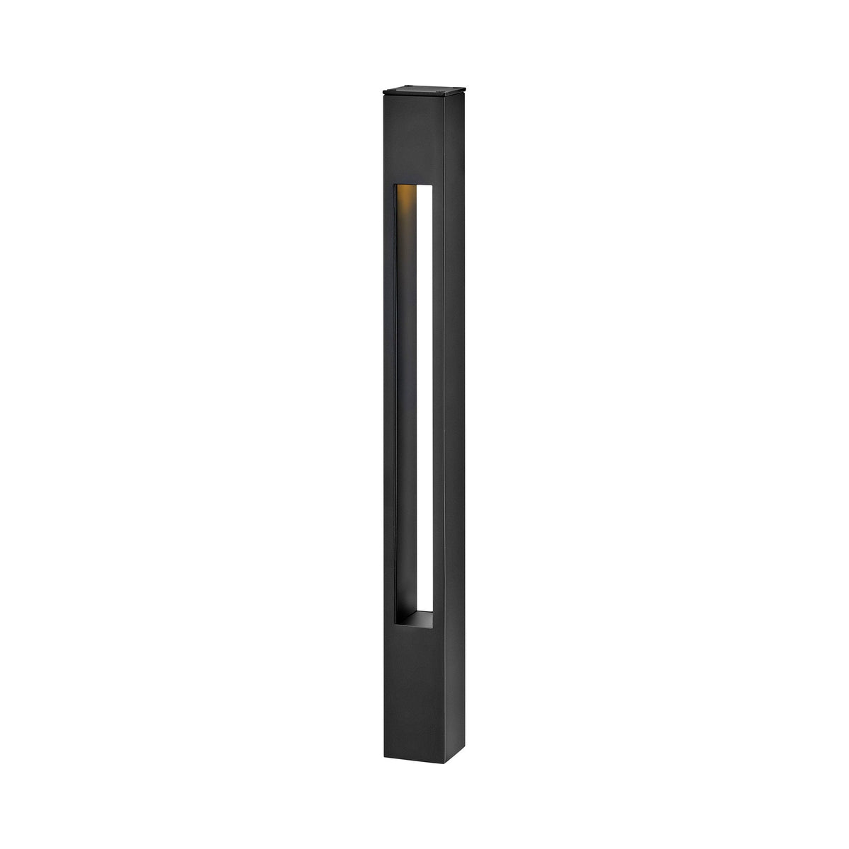 Atlantis Square Bollard in Satin Black (Small).