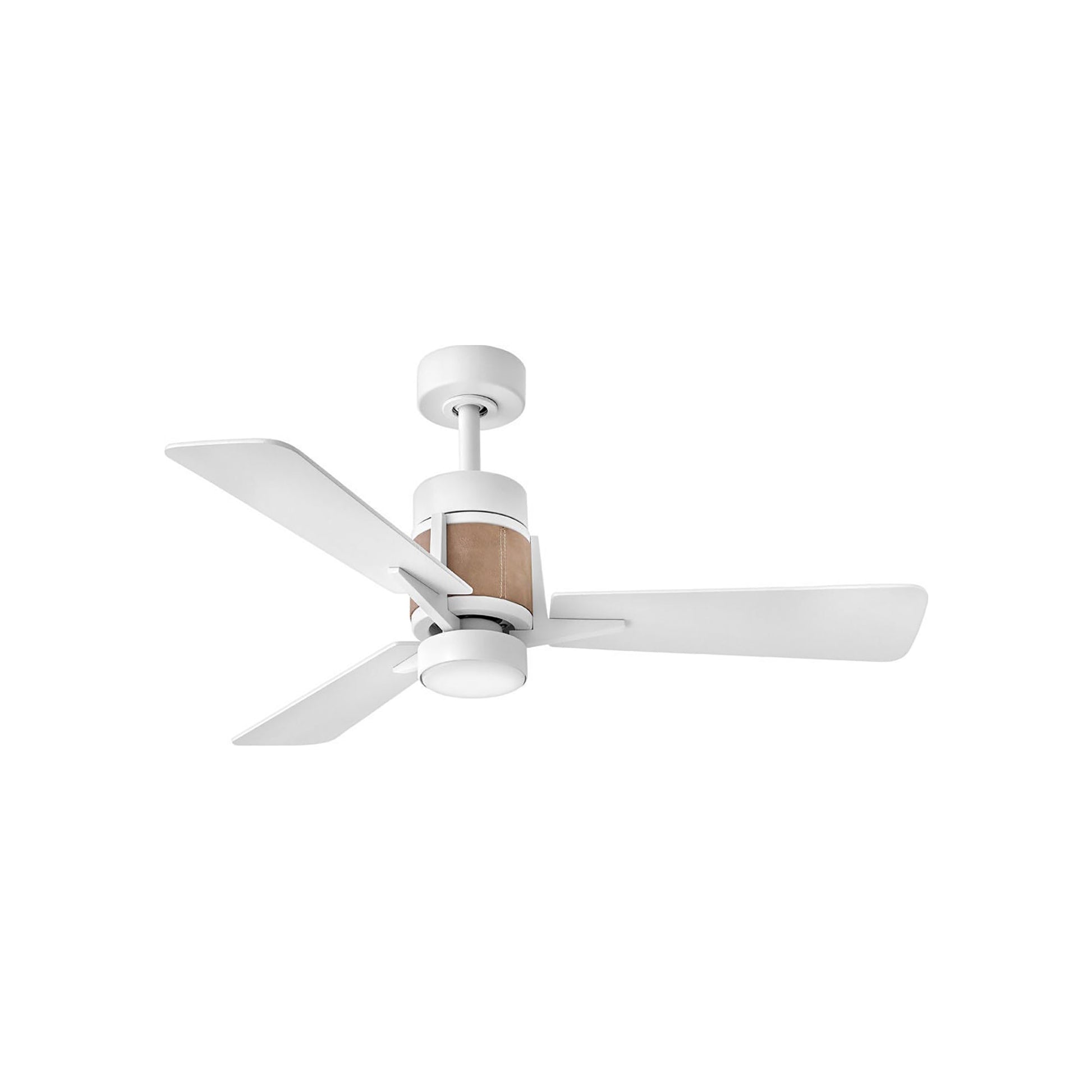 Atticus LED Ceiling Fan in Matte White (42-Inch).