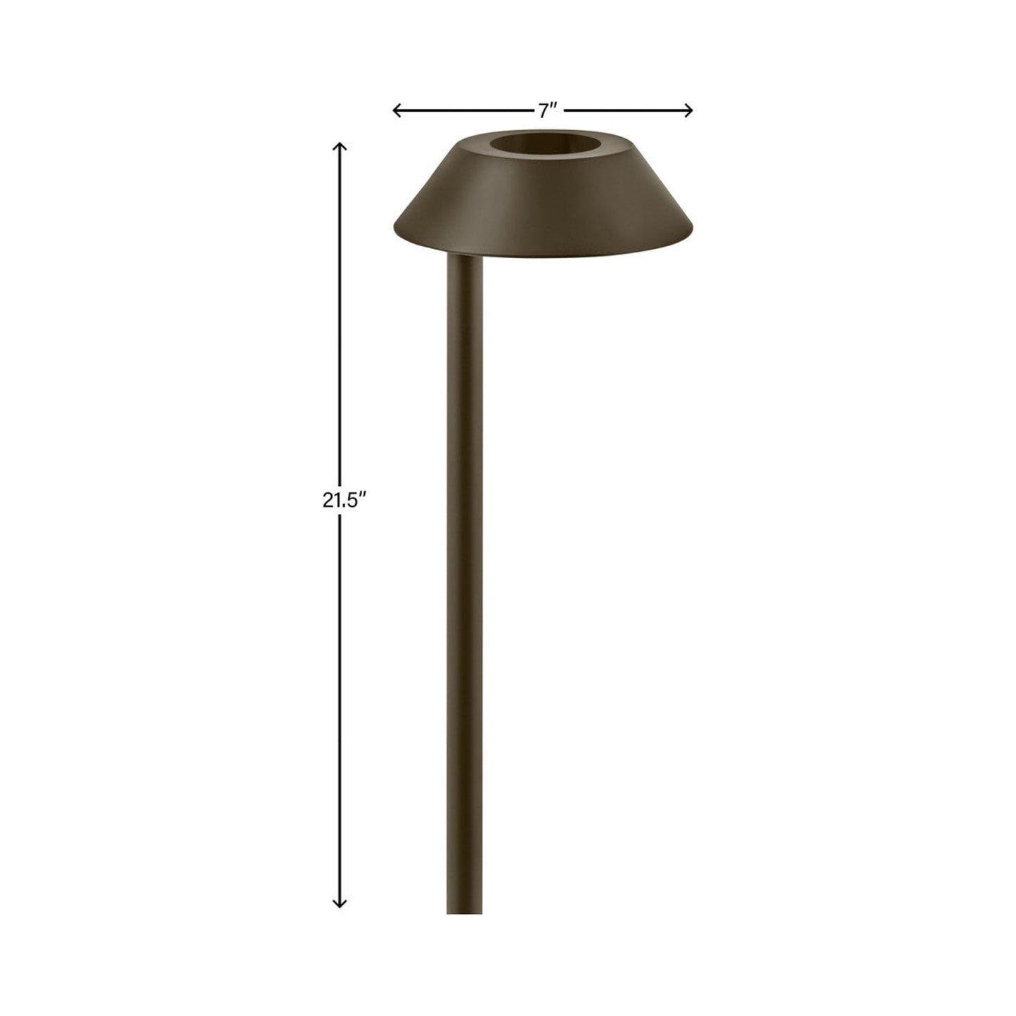 Aura Outdoor LED Path Light - line drawing.
