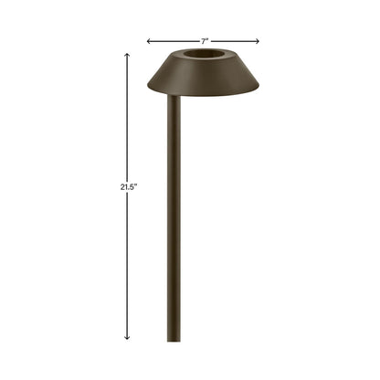 Aura Outdoor LED Path Light - line drawing.