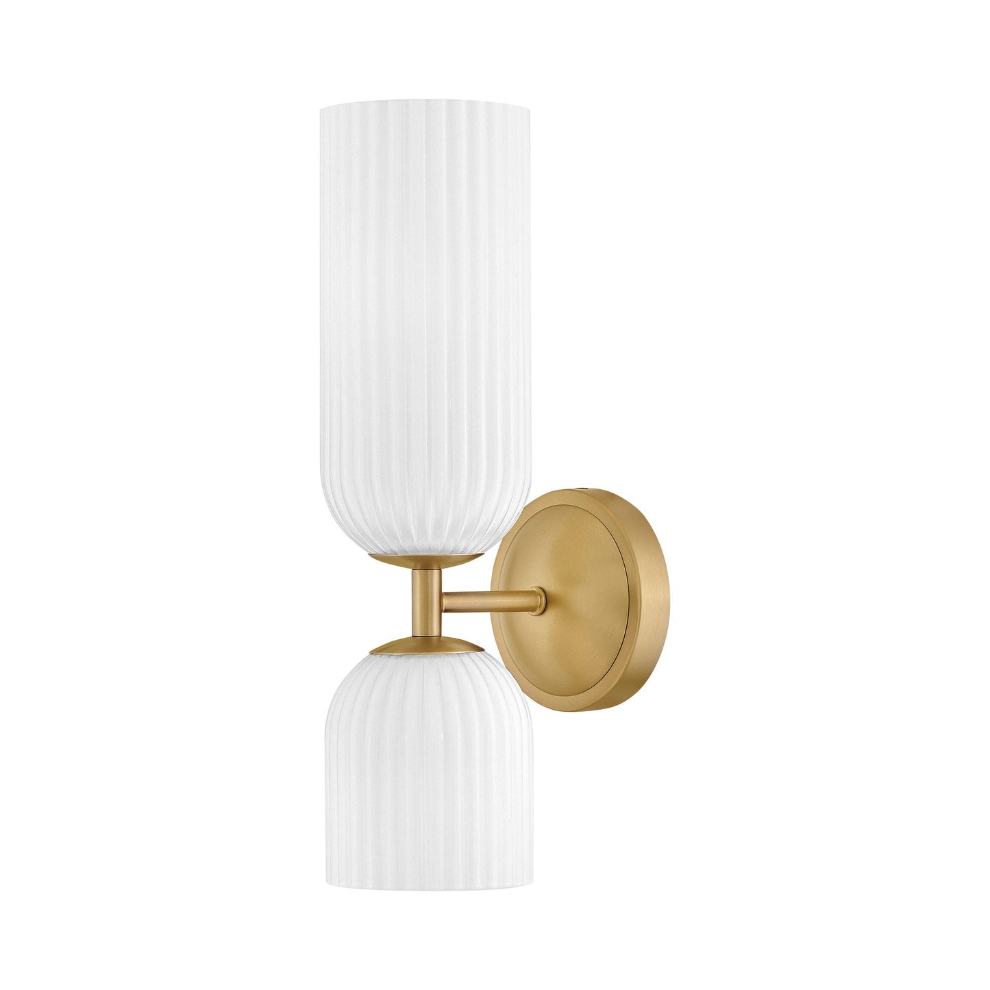 Ava Bath Wall Light in Cased Opal Ribbed.