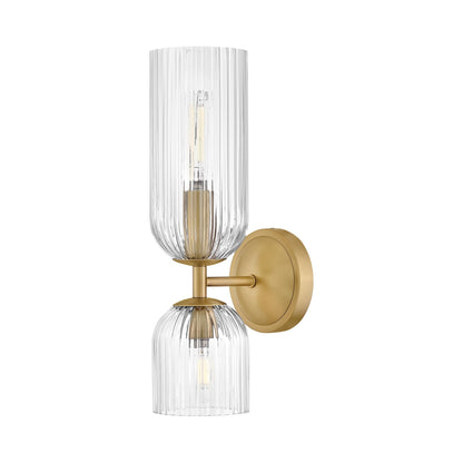 Ava Bath Wall Light in Clear Ribbed.