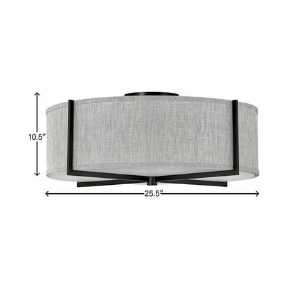 Axis Semi Flush Mount Ceiling Light - line drawing.
