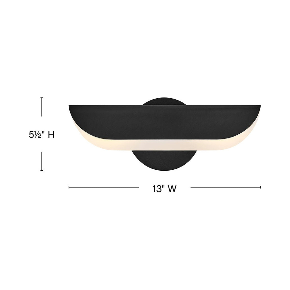Barrett Wall Light - line drawing.