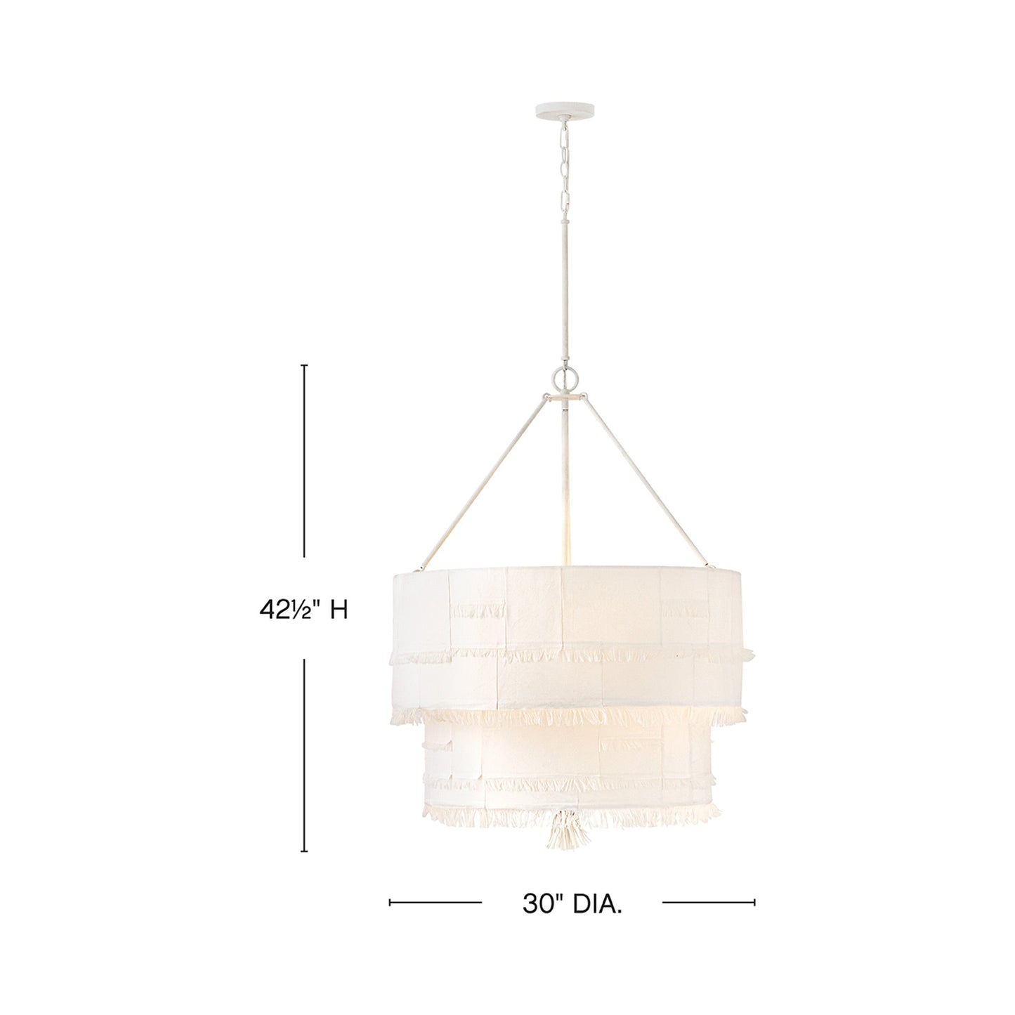 Baya Multi Light Chandelier - line drawing.
