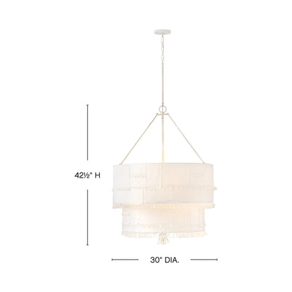 Baya Multi Light Chandelier - line drawing.