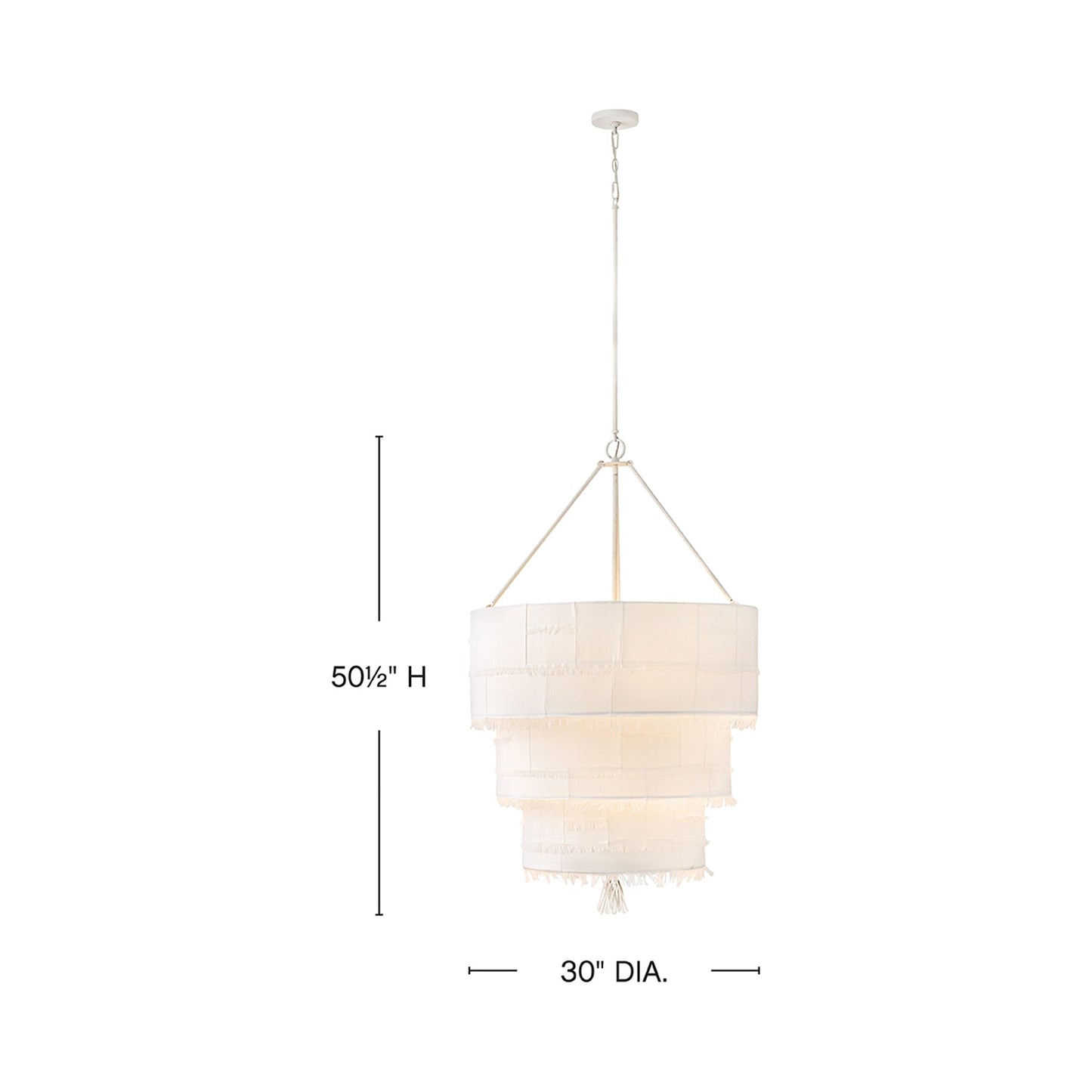 Baya Multi Light Chandelier - line drawing.