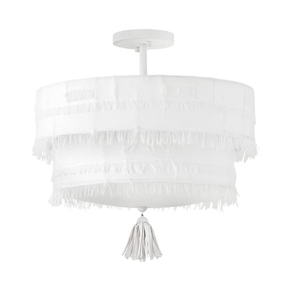 Baya Round Semi Flush Mount Ceiling Light in Detail.
