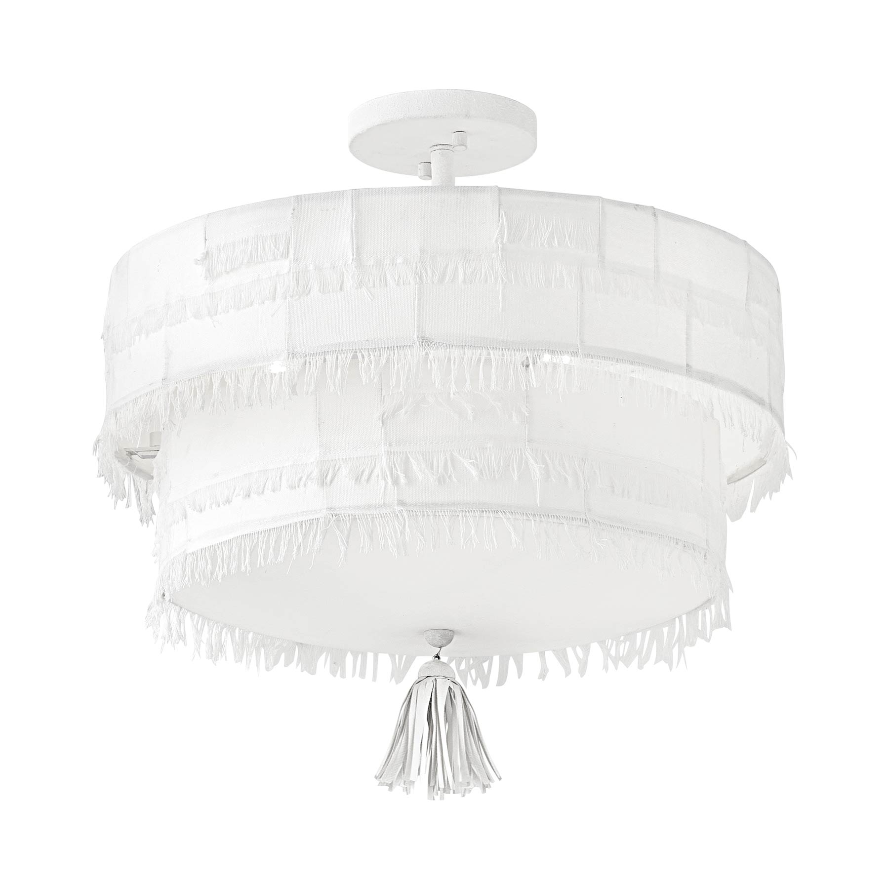 Baya Round Semi Flush Mount Ceiling Light in Detail.