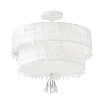 Baya Round Semi Flush Mount Ceiling Light in Detail.