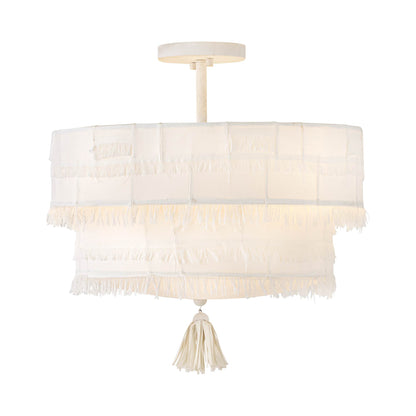Baya Round Semi Flush Mount Ceiling Light in Detail.