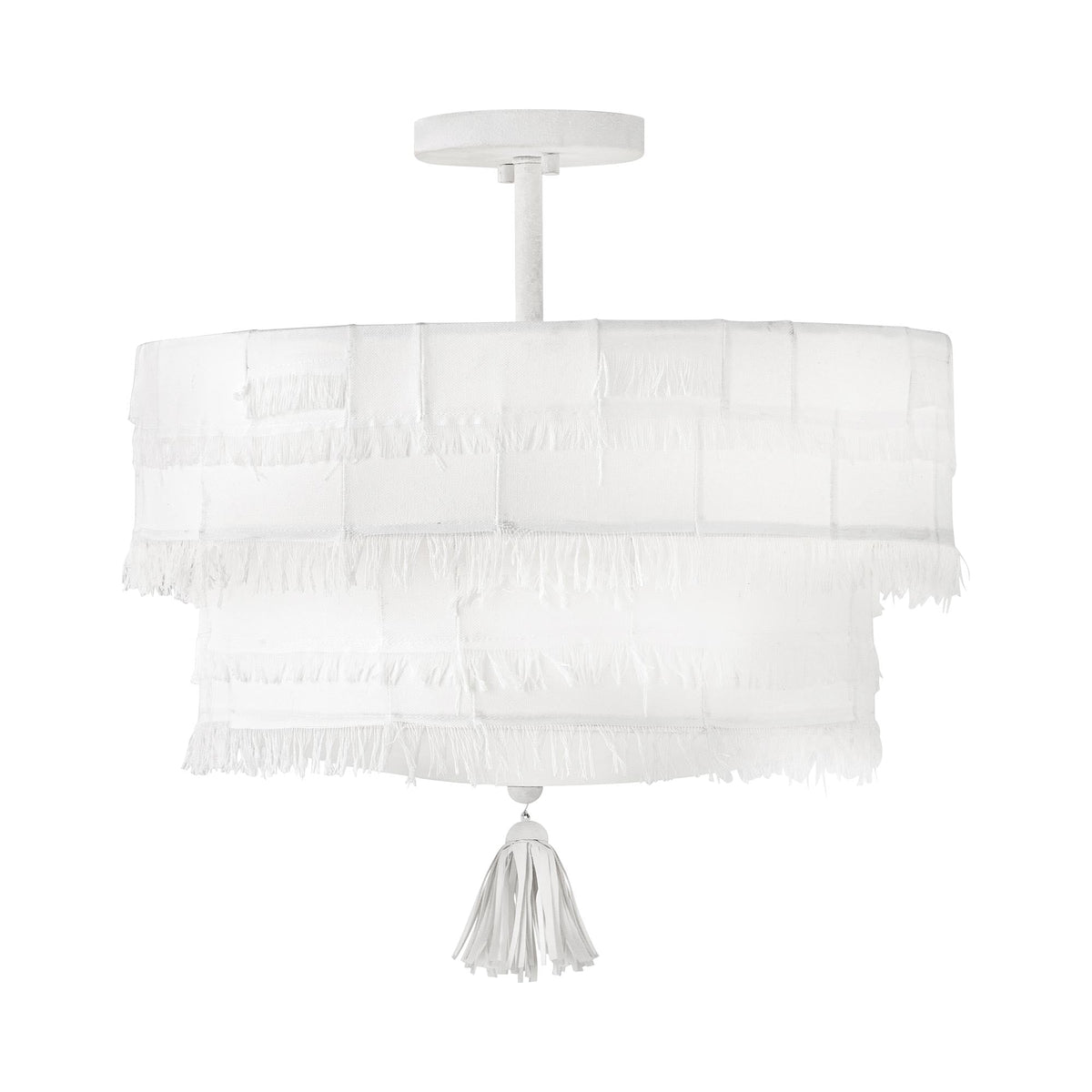 Baya Round Semi Flush Mount Ceiling Light in Detail.