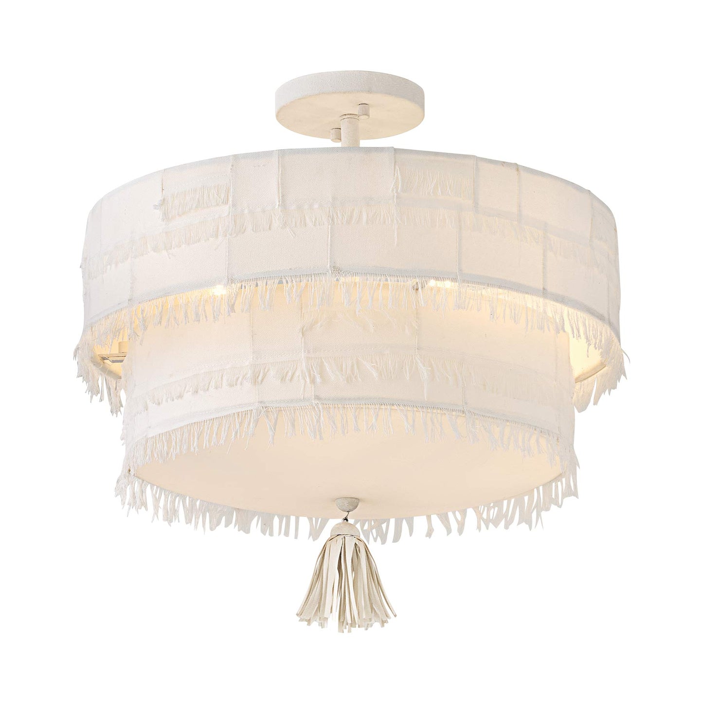 Baya Round Semi Flush Mount Ceiling Light in Detail.
