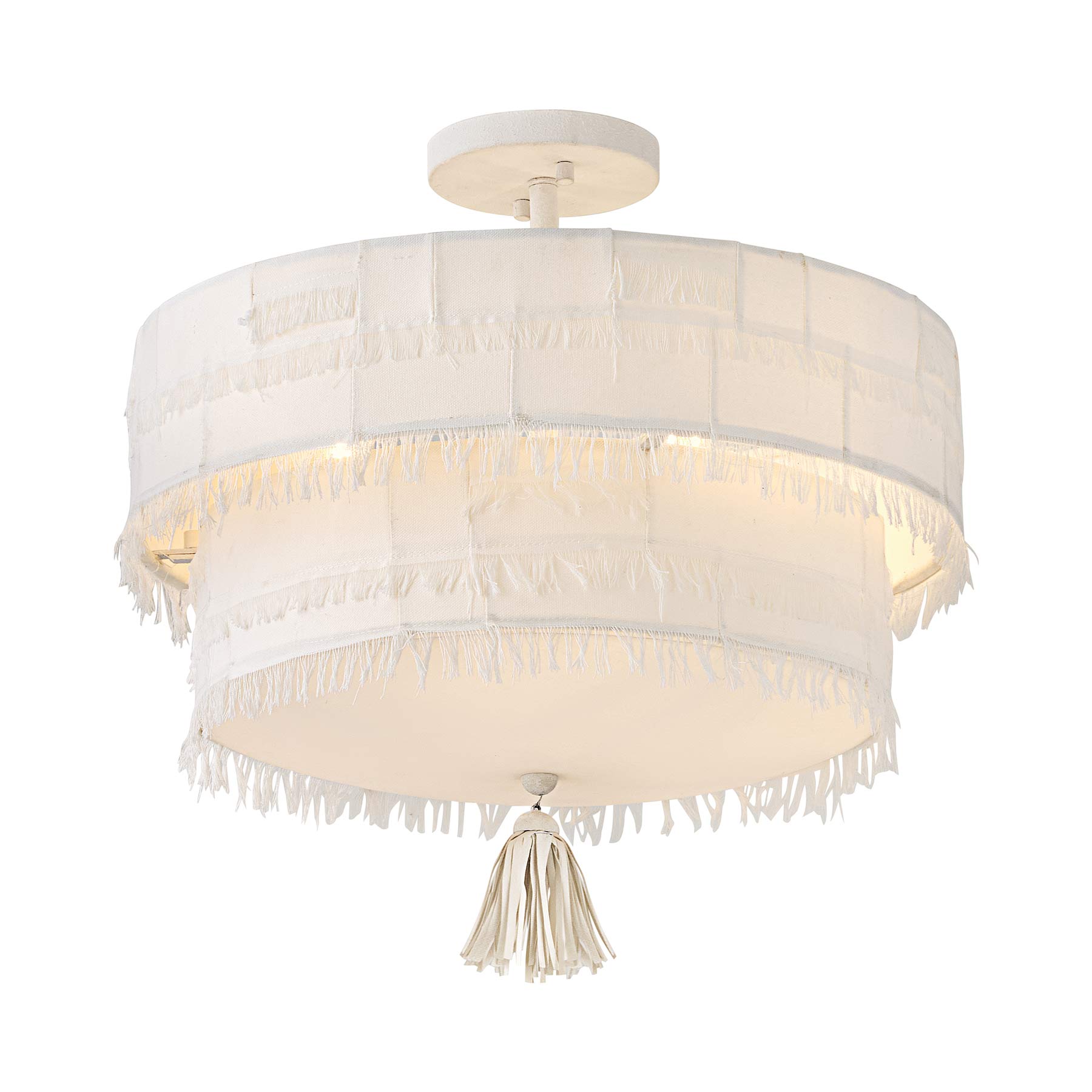 Baya Round Semi Flush Mount Ceiling Light in Detail.