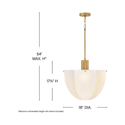 Becca Pendant Light - line drawing.
