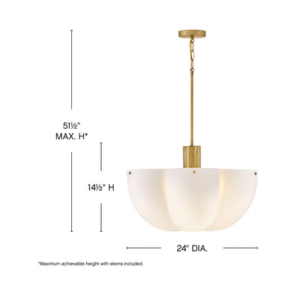 Becca Pendant Light - line drawing.