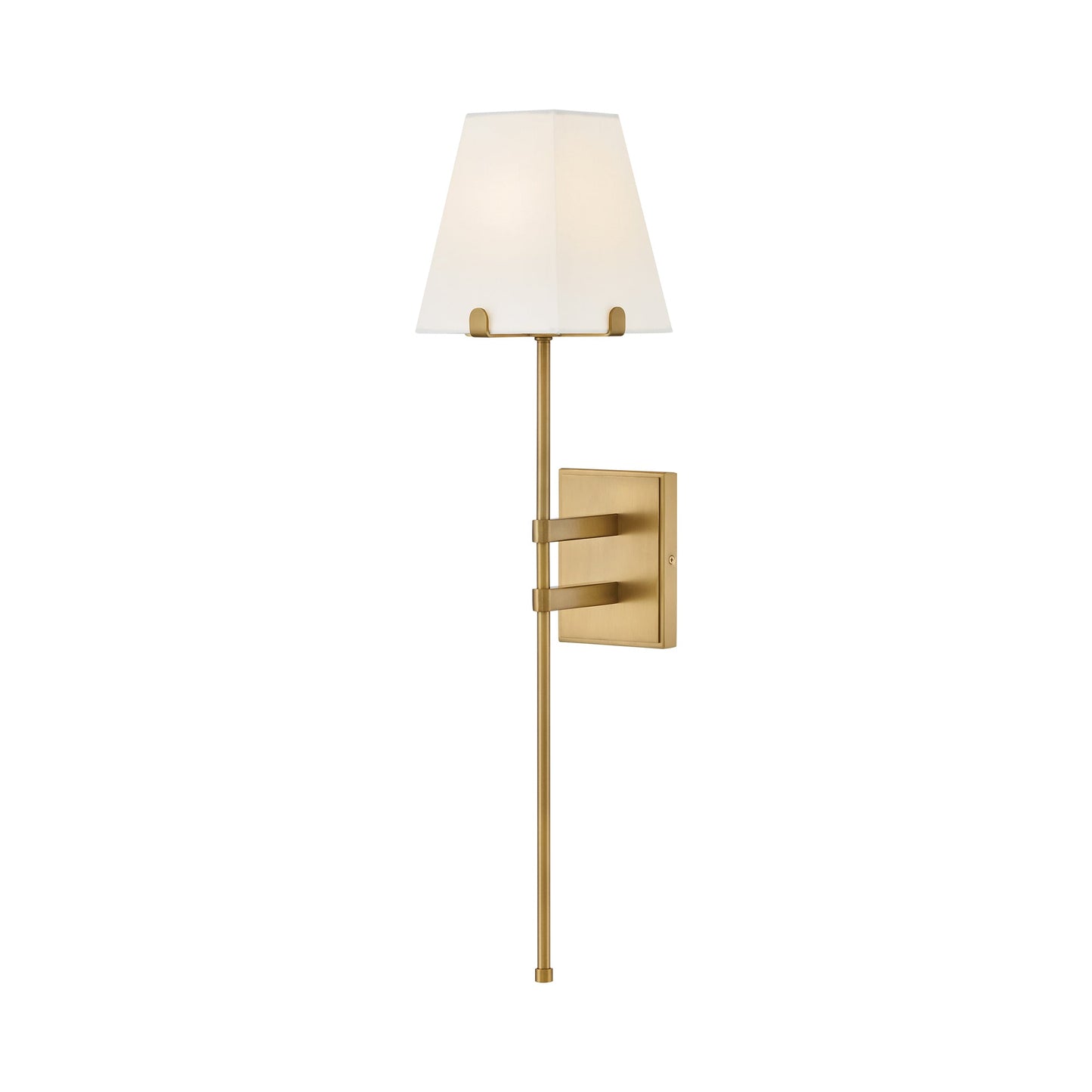 Benton Wall Light in Lacquered Brass.