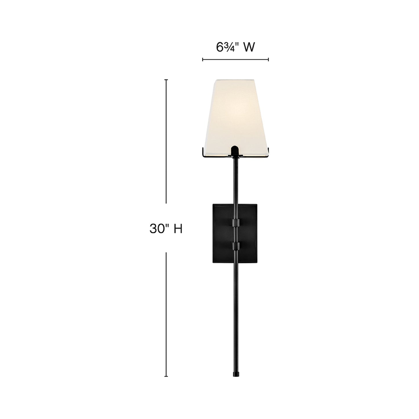 Benton Wall Light - line drawing.