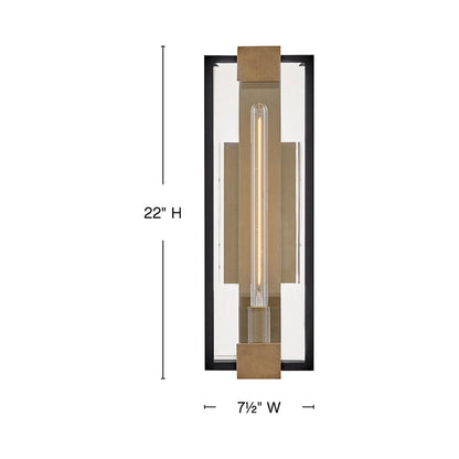 Bergen Outdoor Wall Light - line drawing.