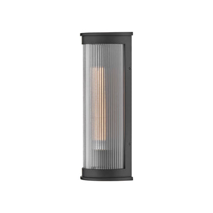 Bluffton Outdoor Wall Light in Black (17-Inch).