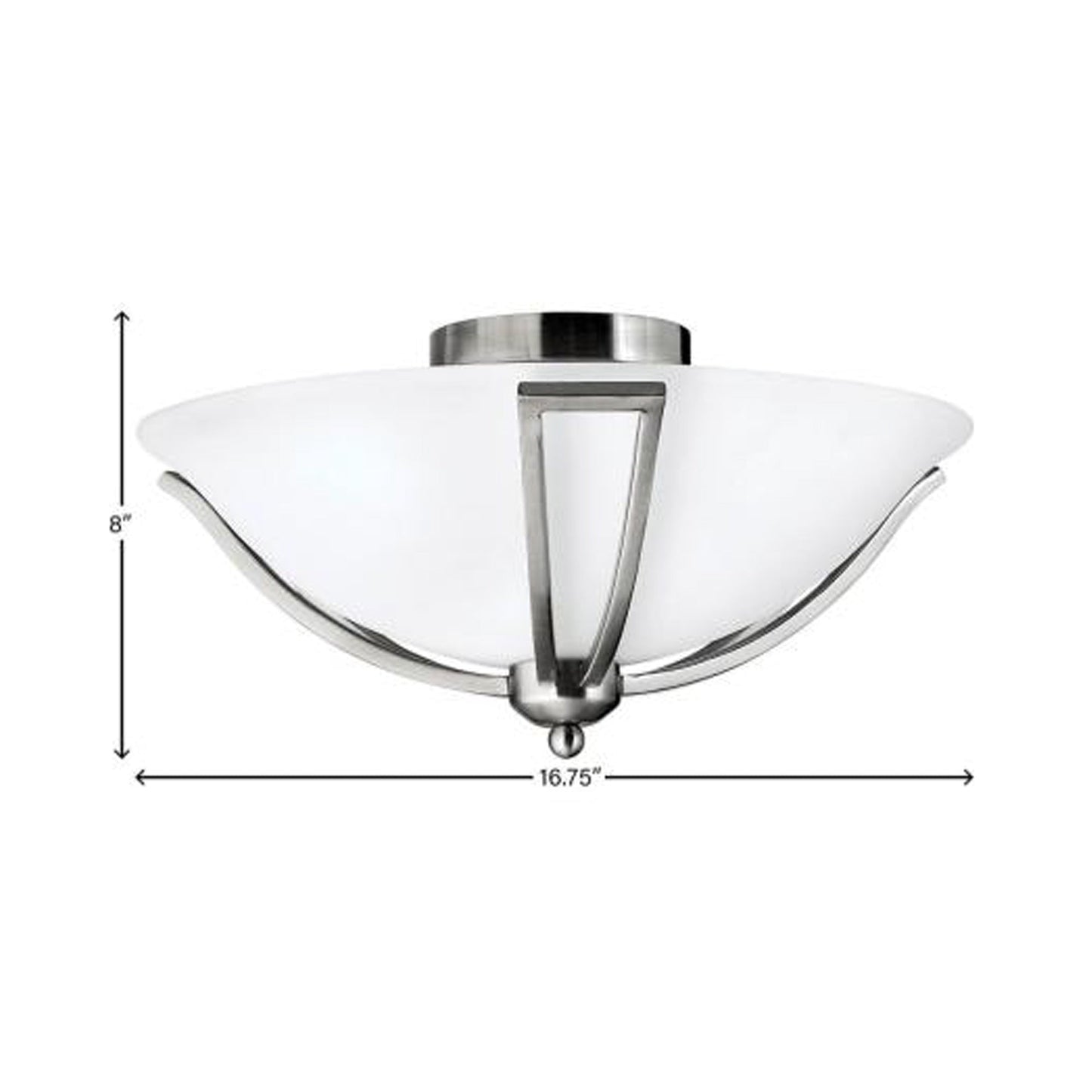 Bolla Flush Mount Ceiling Light - line drawing.