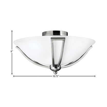 Bolla Flush Mount Ceiling Light - line drawing.