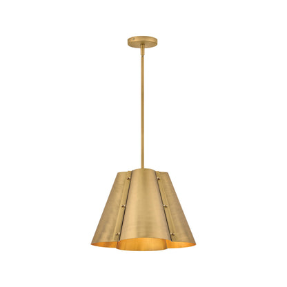 Bowman Pendant Light in Heritage Brass (16-Inch).