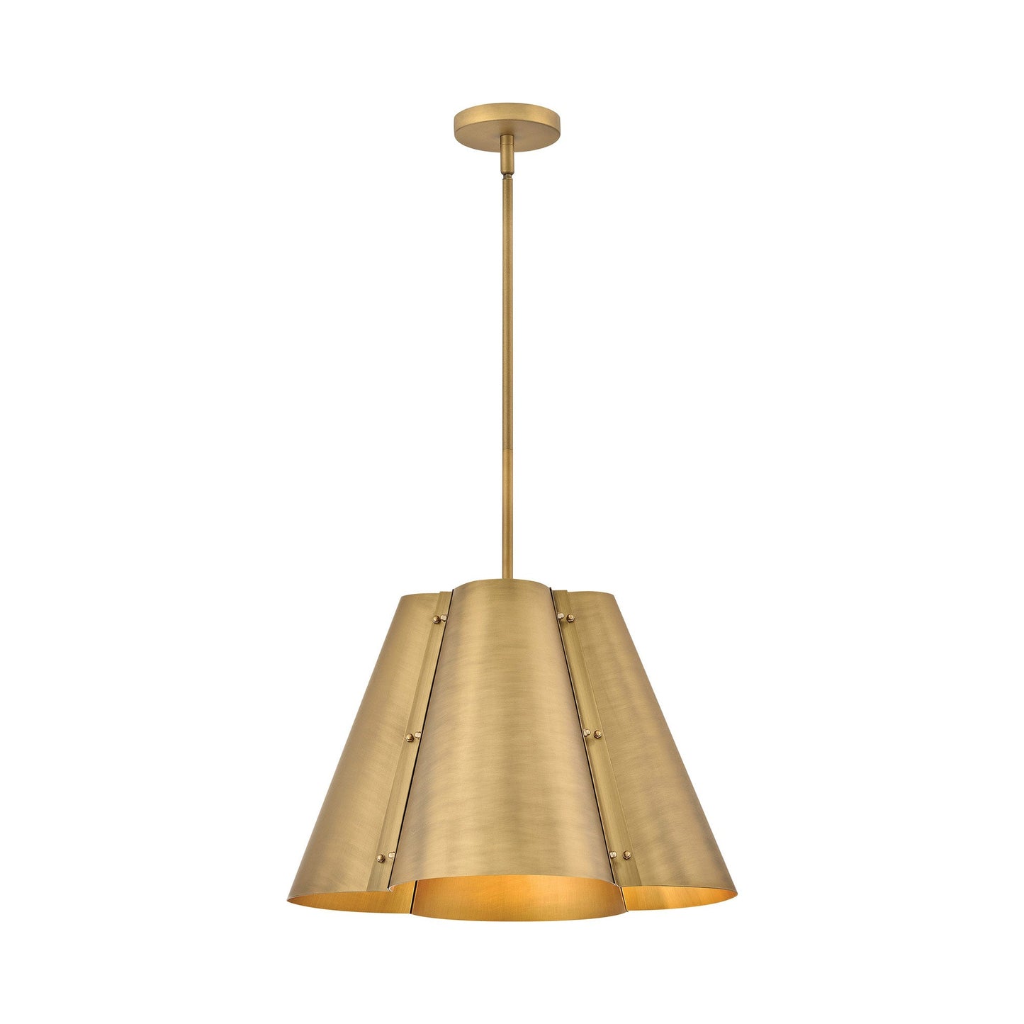 Bowman Pendant Light in Heritage Brass (19-Inch).