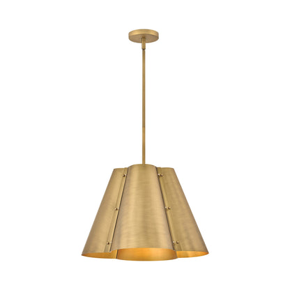 Bowman Pendant Light in Heritage Brass (19-Inch).
