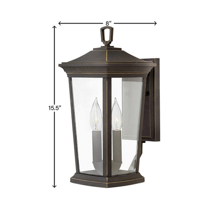 Bromley Outdoor Wall Light - line drawing.