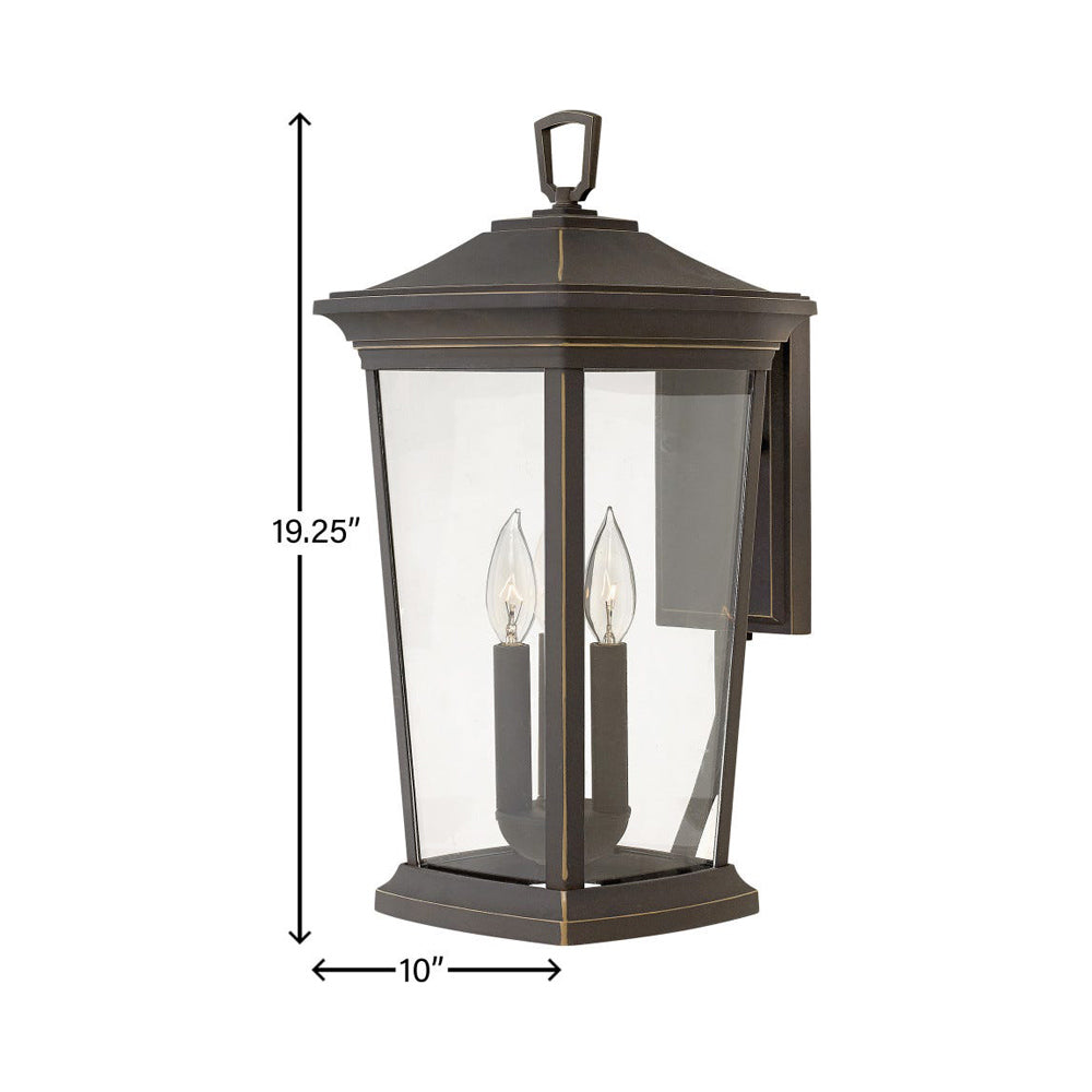 Bromley Outdoor Wall Light - line drawing.