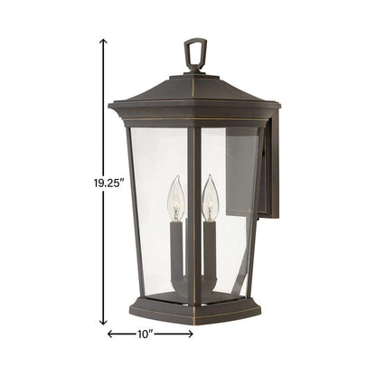 Bromley Outdoor Wall Light - line drawing.