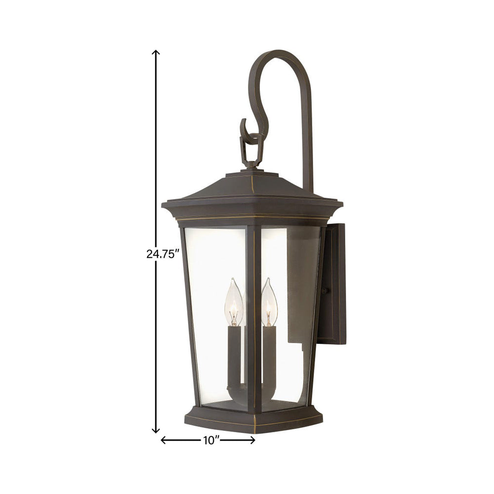 Bromley Outdoor Wall Light - line drawing.