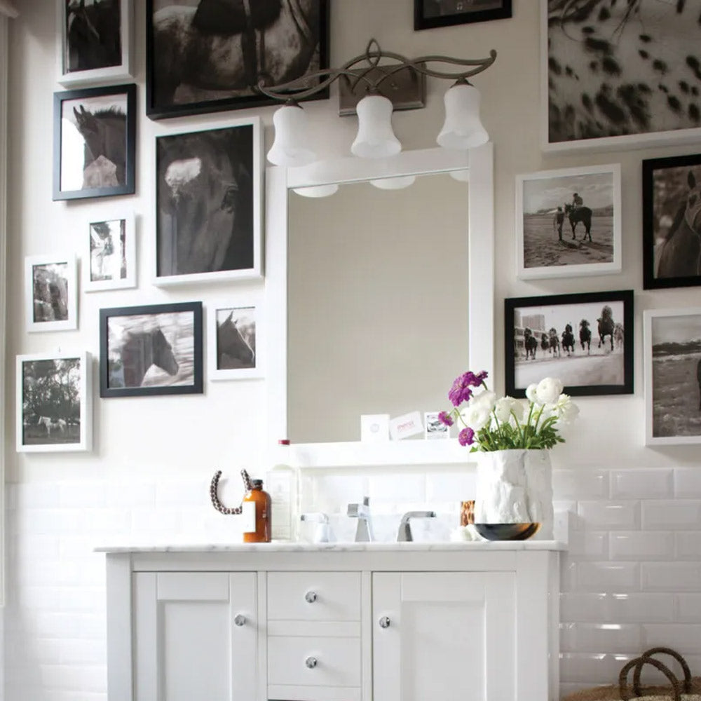 Brooke Bath Vanity Light in bathroom.
