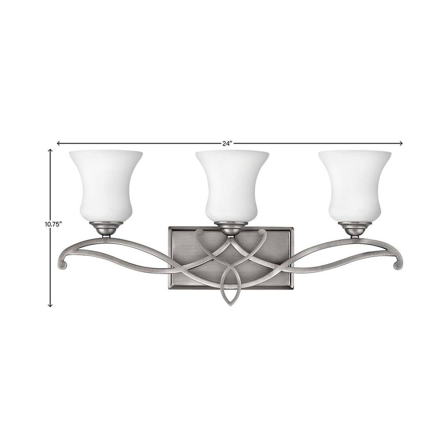 Brooke Bath Vanity Light - line drawing.