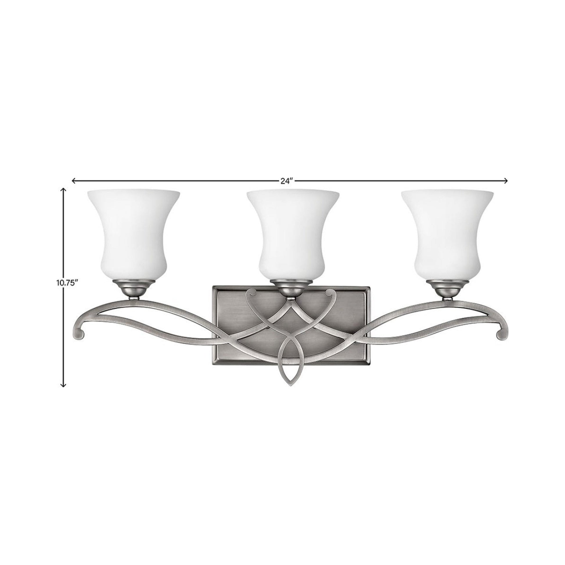 Brooke Bath Vanity Light - line drawing.