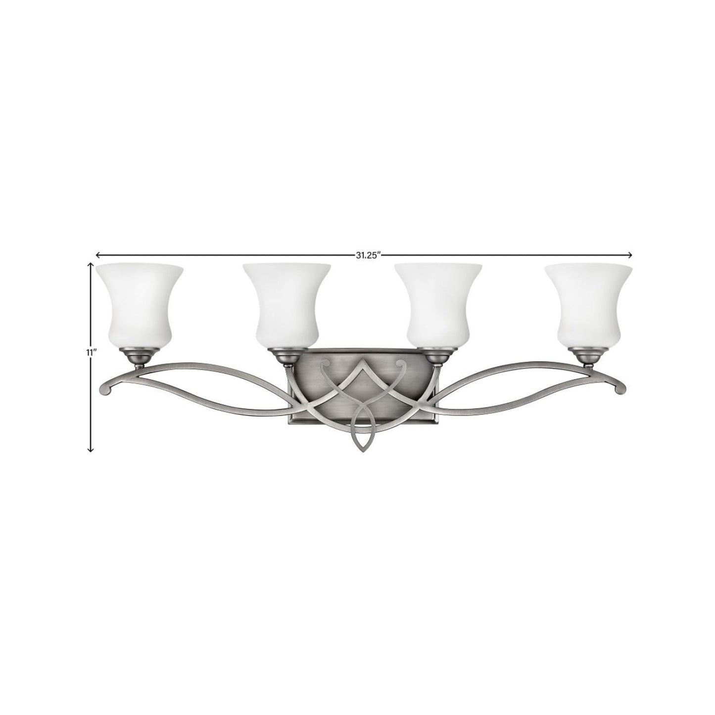 Brooke Bath Vanity Light - line drawing.