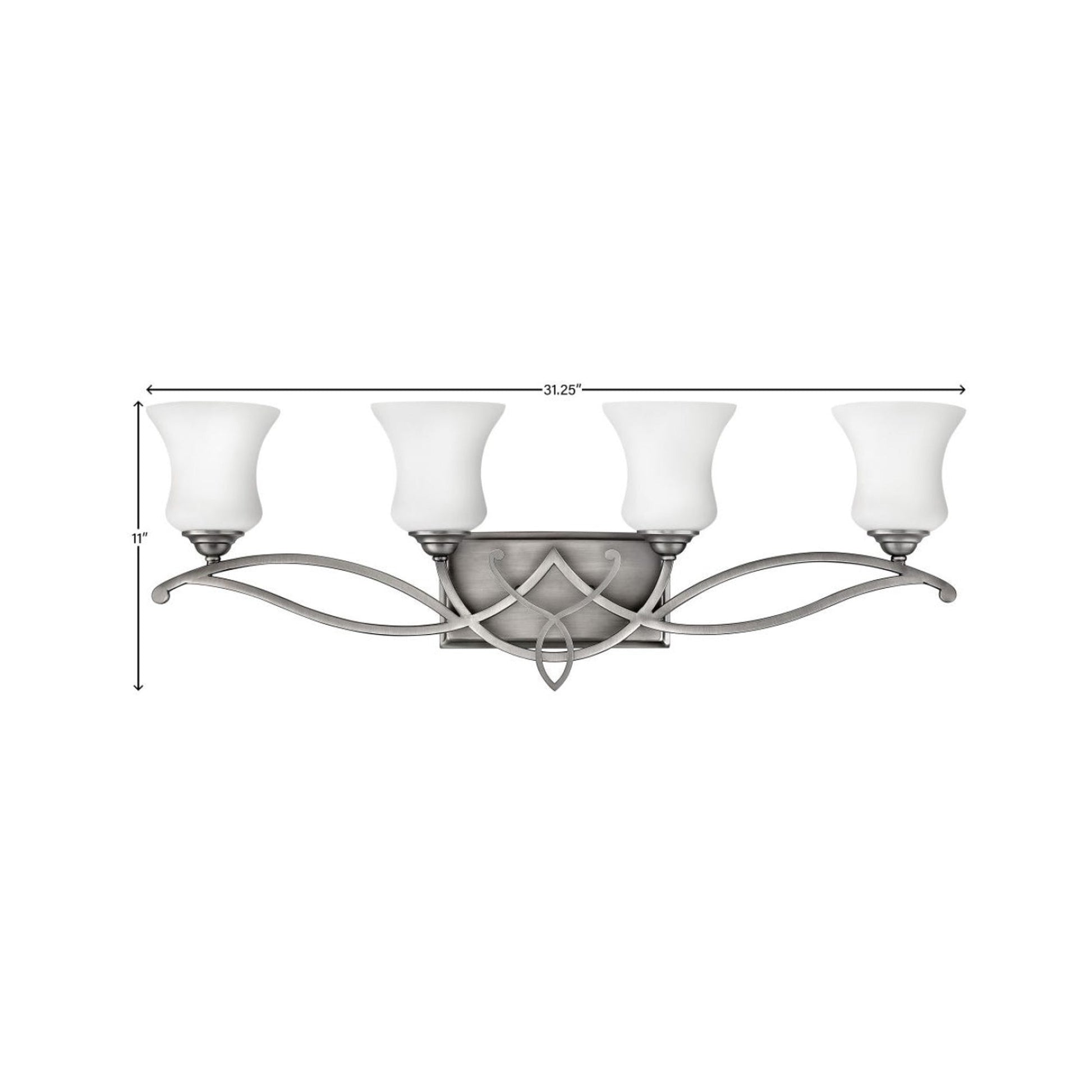 Brooke Bath Vanity Light - line drawing.