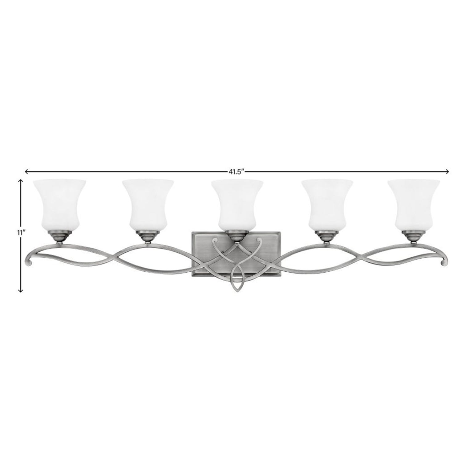 Brooke Bath Vanity Light - line drawing.