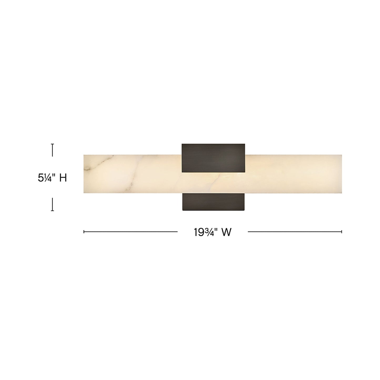 Cadiz LED Bath Vanity Light - line drawing.